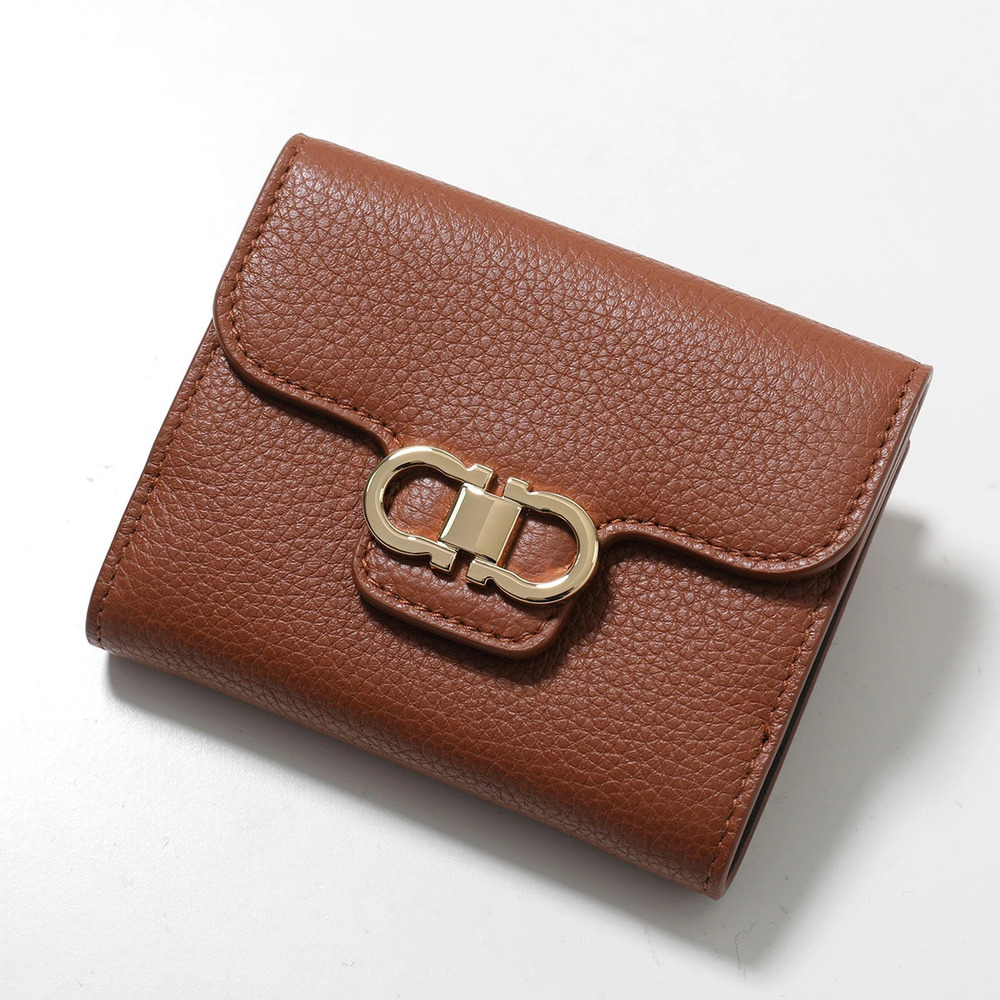 Salvatore Ferragamo Bi fold Wallet Gancini Leather